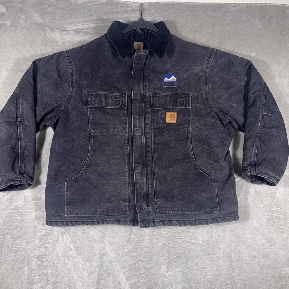 Carhartt C26 Duck Canvas Artic Quilt Lined Traditional Coat Embroidered Mens 2XL